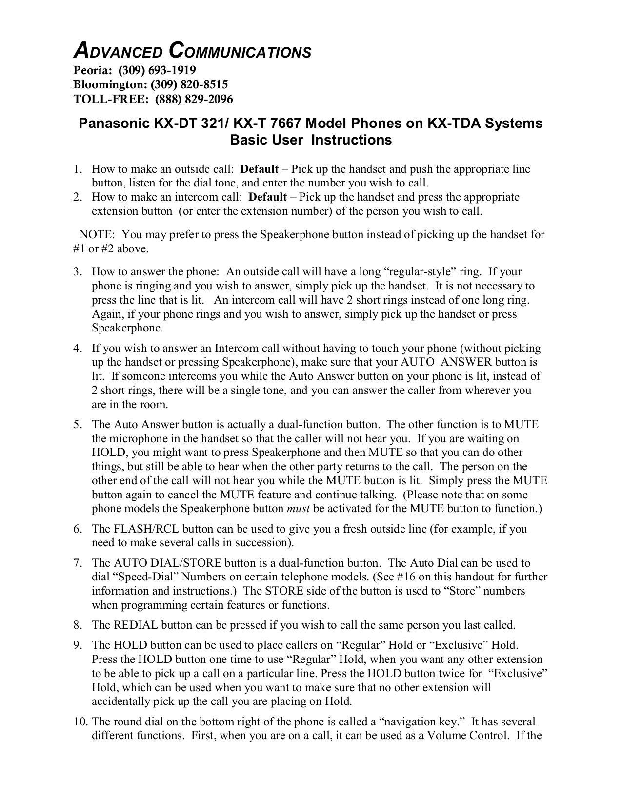 Download free pdf for Panasonic KX-T7667 Telephone manual